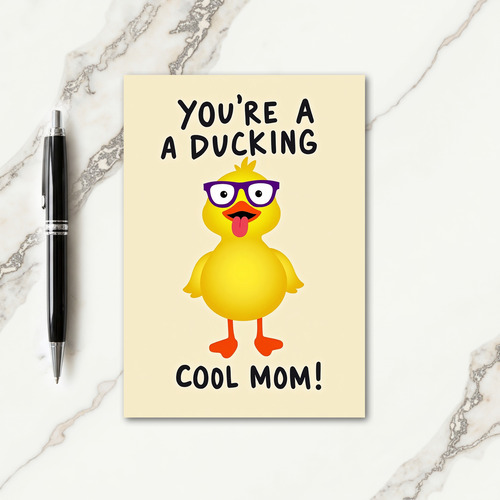 Spectacled Chick Mothers Day Card