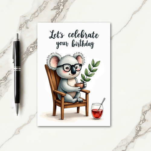 Spectacled Creature Birthday Card
