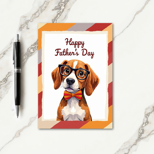 Spectacled Dog Fathers Day Card