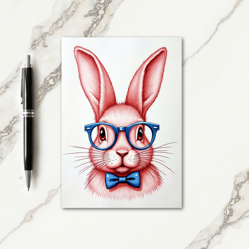 Spectacled Friend Portrait Card