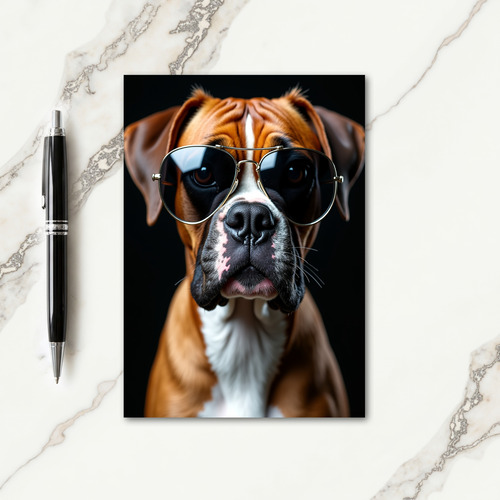 Spectacled Pup Fathers Day Card