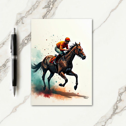 Speeding Horse Fathers Day Card