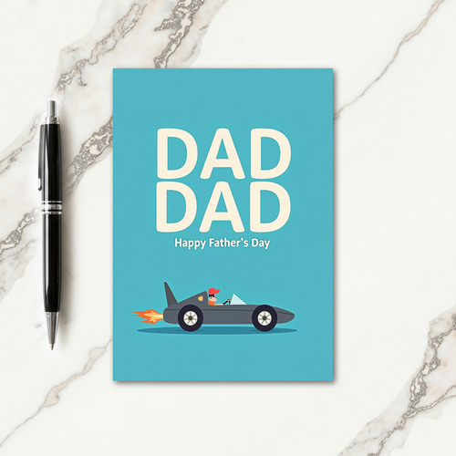 Speedster Dads Day Art Card