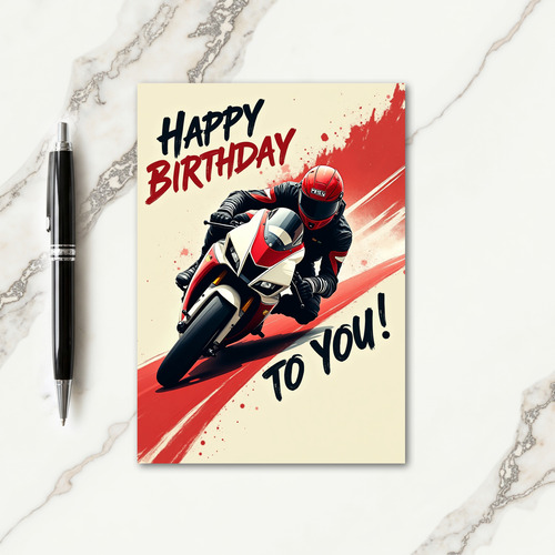 Speedy Rider Birthday Card