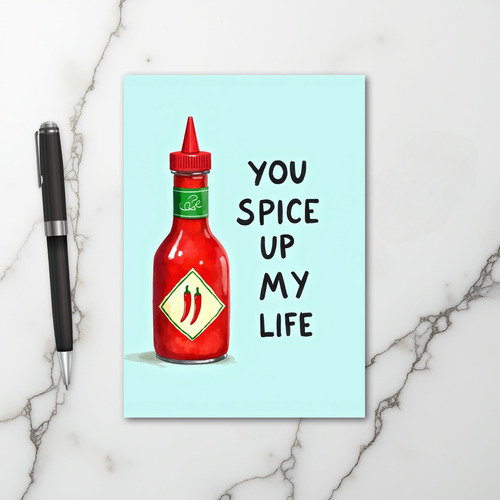 Spice Up My Life Hot Sauce Card