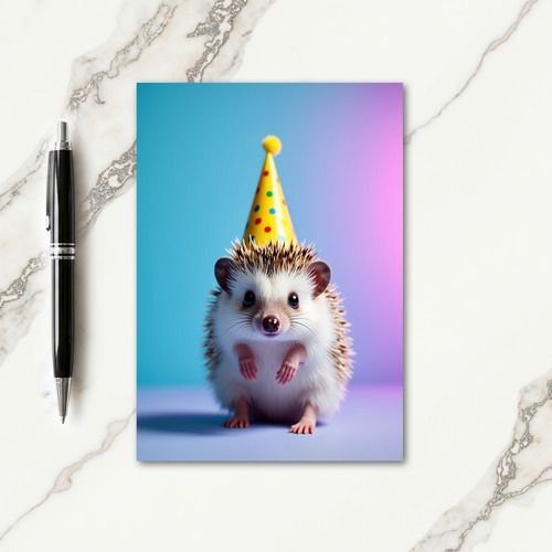 Spiky Friend Birthday Hat Card