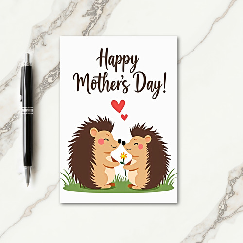 Spiky Love Mothers Day Illustration Card