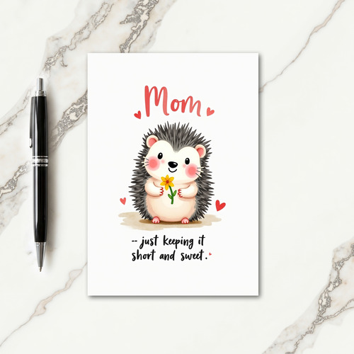 Spiky Sweet Mom Illustration Card