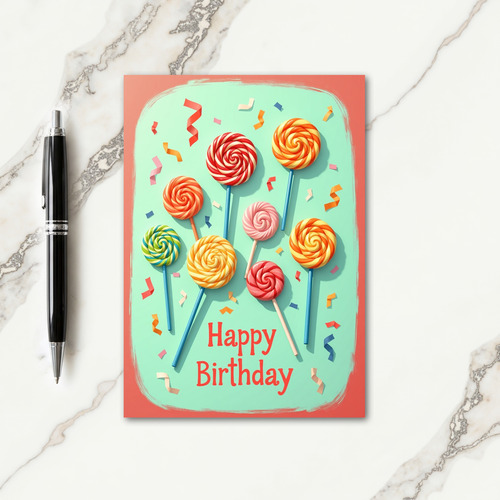Spiral Candy Birthday Card