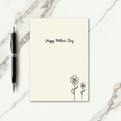 Spiral Flower Message Card