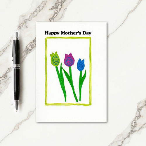 Spiral Flower Mothers Day Card
