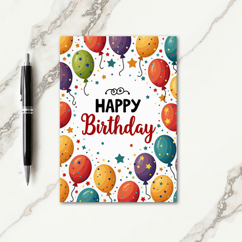Spirited Confetti Birthday Card