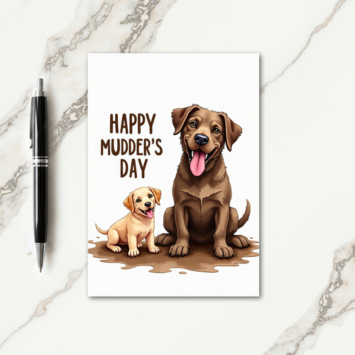 Splatter Mud Puppy Love Card