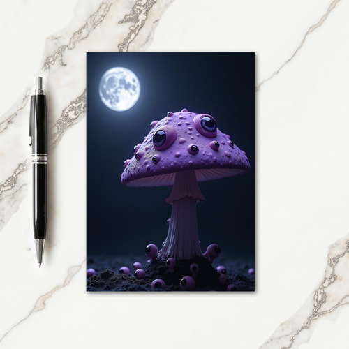 Spooky Eyed Mushroom Card
