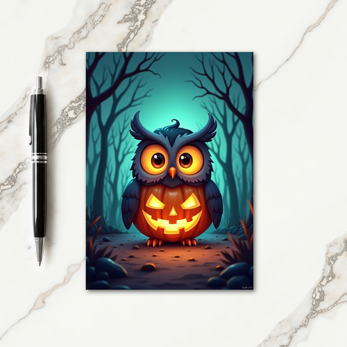 Spooky Forest Owl Card