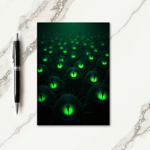 Spooky Glowing Eyes Card