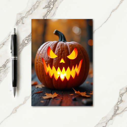Spooky Glowing Gourd Card thumbnail