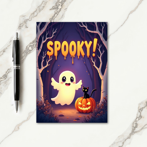 Spooky Glowing Spirit Card