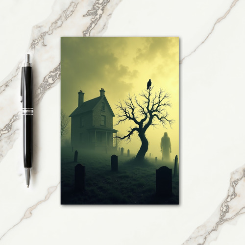 Spooky Graveyard Haunt Card