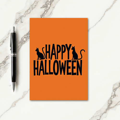 Spooky Halloween Orange Card