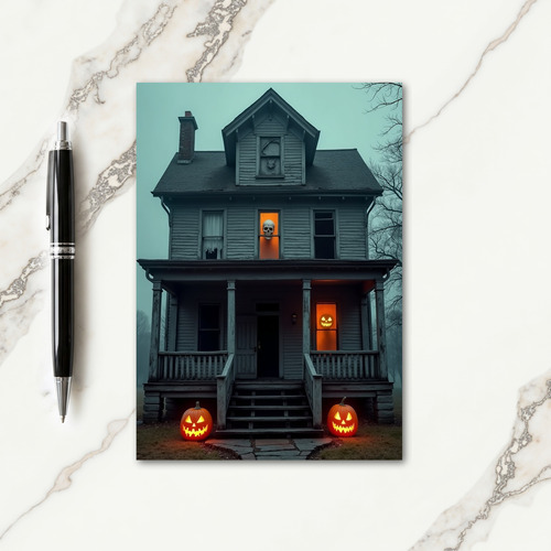 Spooky Haunted Home Card