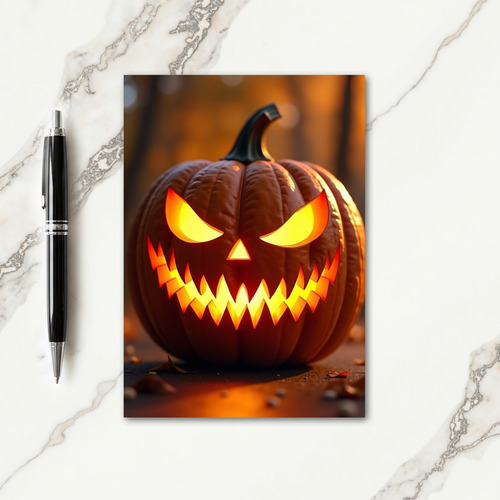 Spooky Jack O Lantern Card