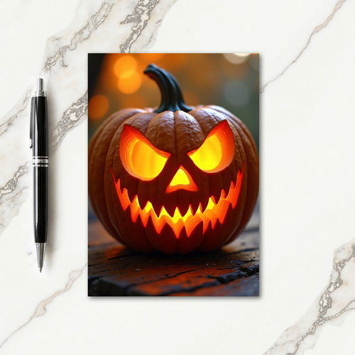 Spooky Jacks Glowing Face Card