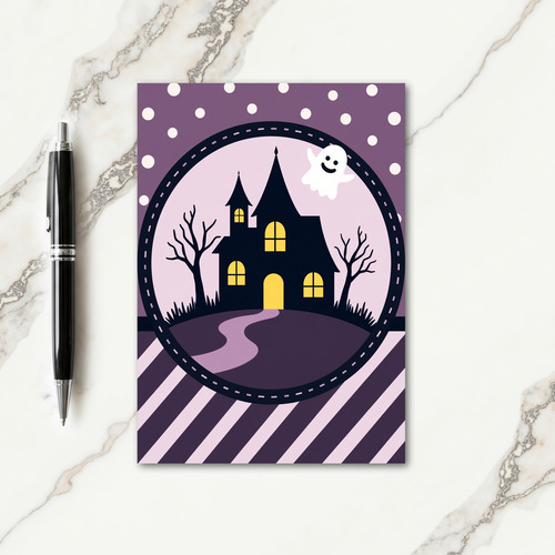 Spooky Mansion Night Card
