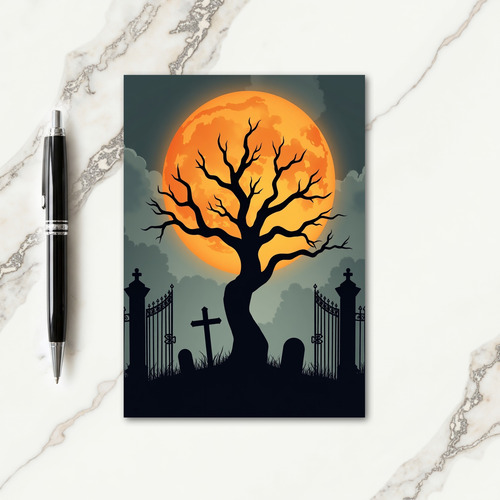 Spooky Moonlit Gate Card thumbnail