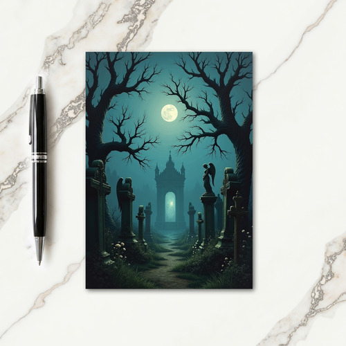 Spooky Moonlit Path Card