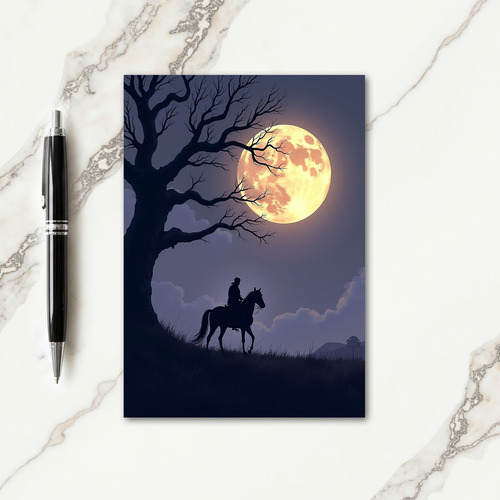 Spooky Moonlit Ride Card