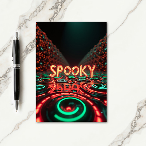 Spooky Neon Glow Card