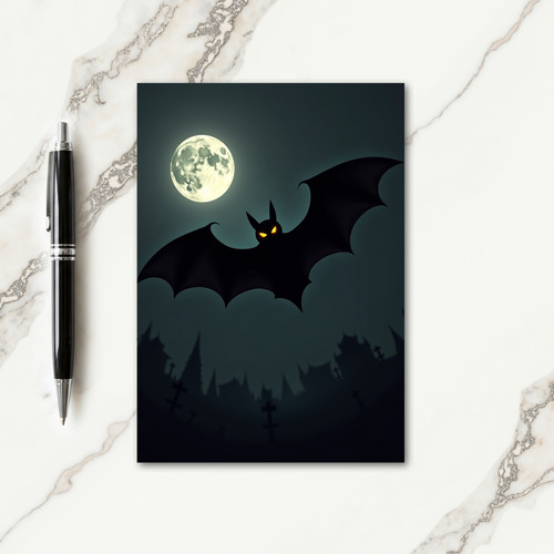 Spooky Night Bat Card