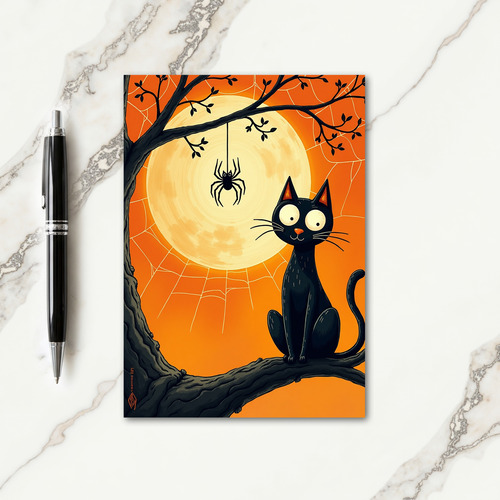 Spooky Night Cat Card