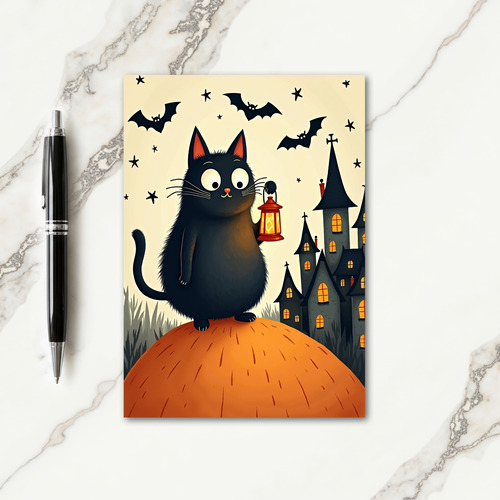 Spooky Night Lantern Bearer Card