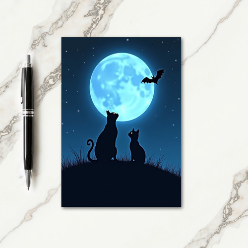 Spooky Night Moon Gaze Card