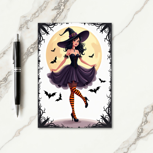 Spooky Night Sorceress Card