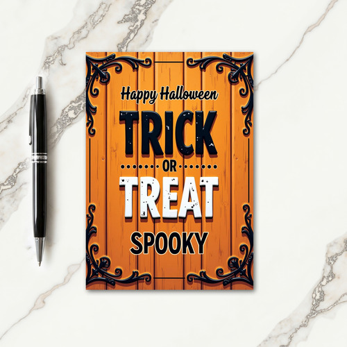 Spooky Orange Board Card