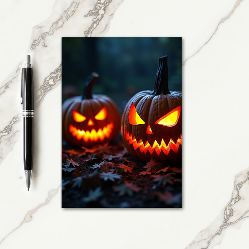 Spooky Pumpkin Night Card