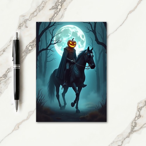 Spooky Pumpkin Rider Card