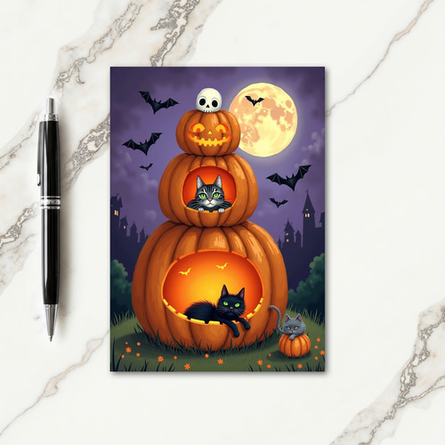 Spooky Pumpkin Stack Card