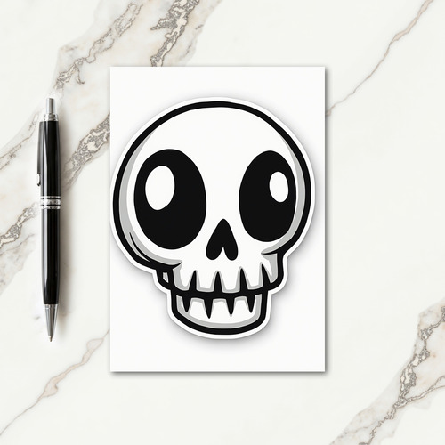 Spooky Skull Outline Card