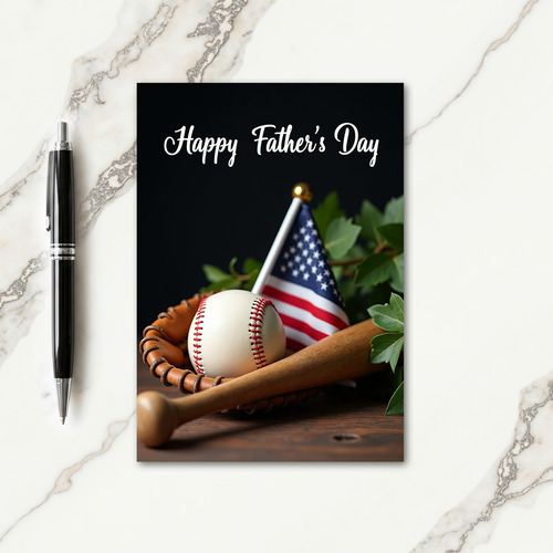 Sporting Fathers Day Scene Card