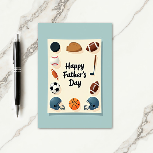 Sports Fathers Day Graphic Card