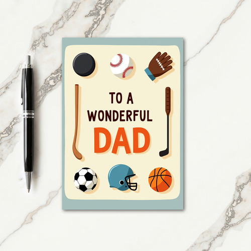 Sports Icon Fathers Day Card
