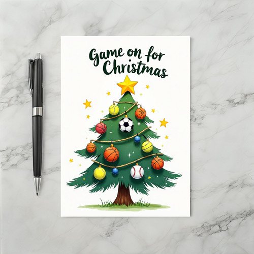 Game On for Christmas Holiday Card
