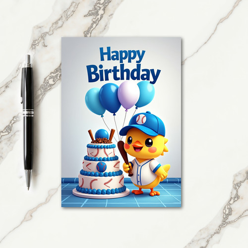 Sporty Bird Birthday Card