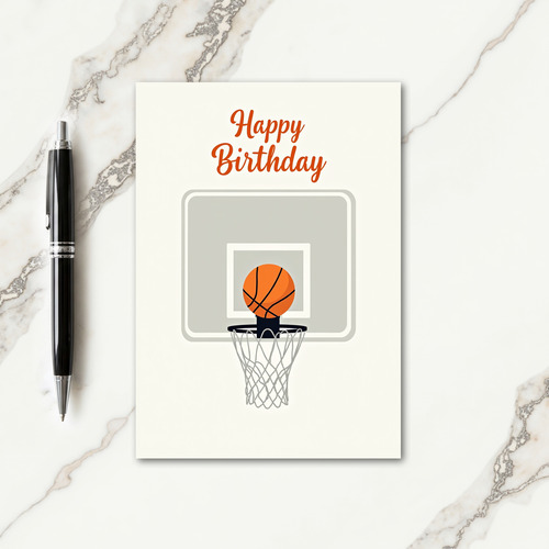 Sporty Birthday Hoop Shot Card