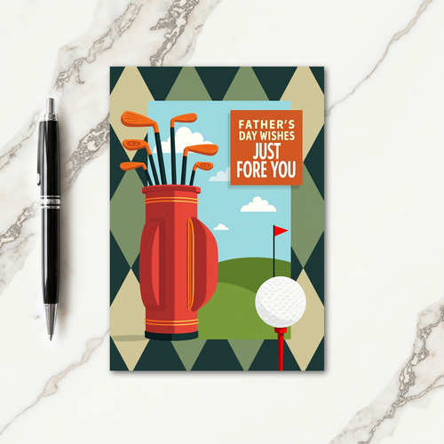 Sporty Fathers Day Scene Card