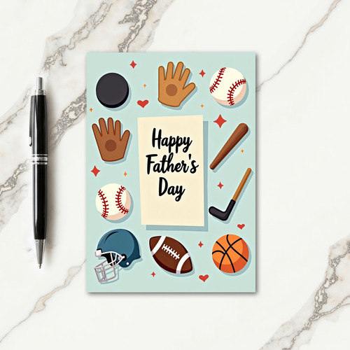 Sporty Fathers Day Themed Card